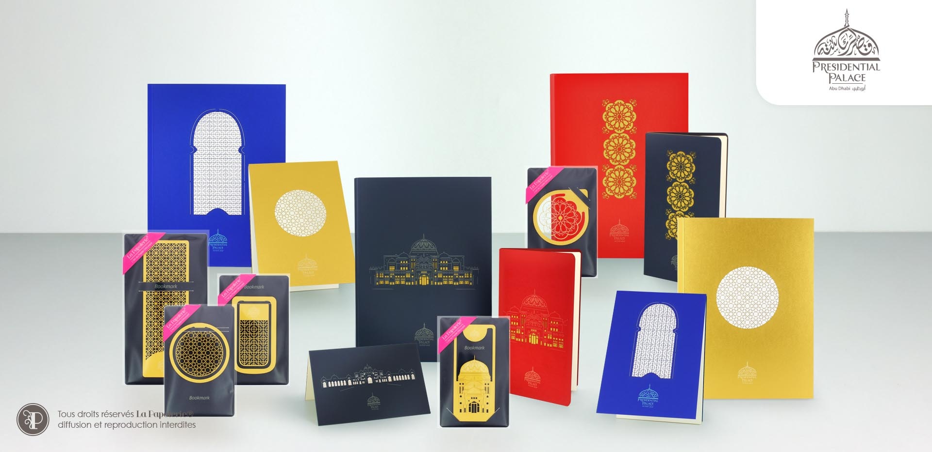 Stationery assortment in laser-cut for the Presidential Palace of Abu Dhabi